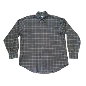 Brooks Brothers 346 Original Polo Size Large Brown Dress Shirt